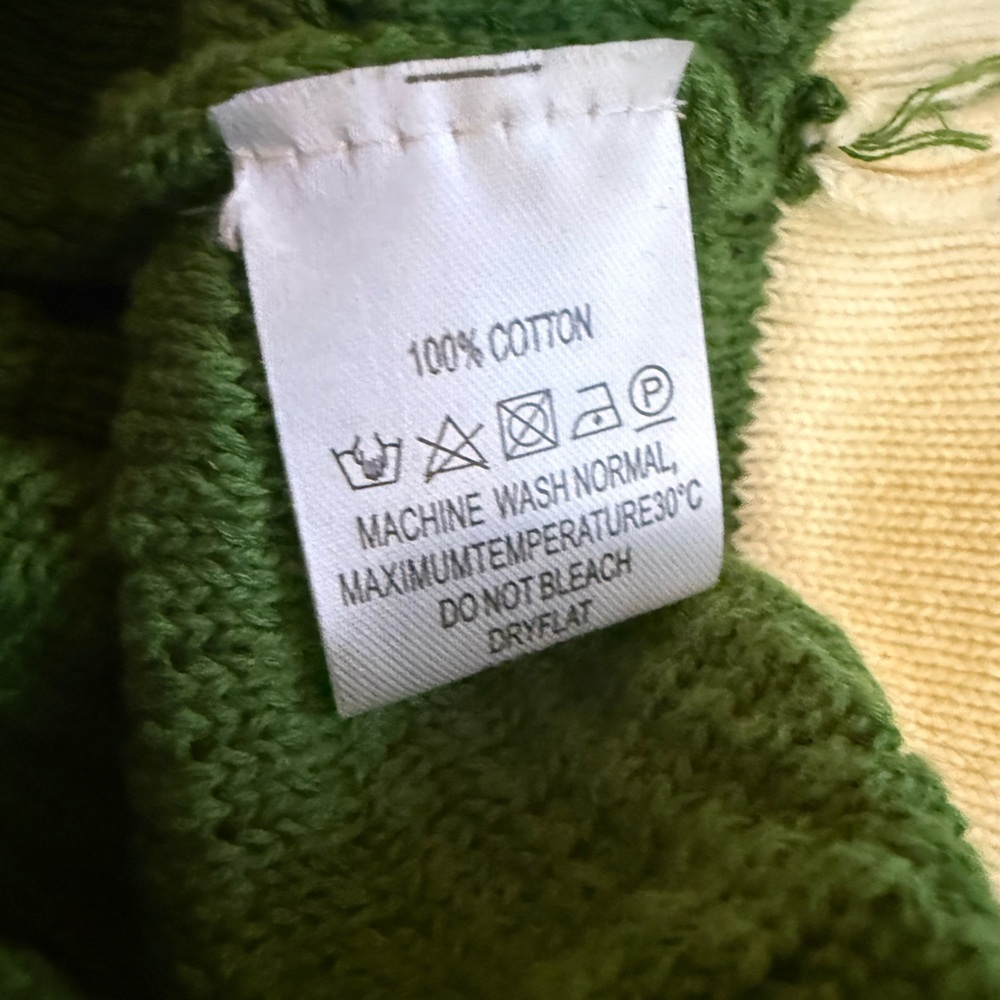 Oxknit Green Ivory Collared SS Sweater 4XL Plus NWT 60’s 70’s Retro 100% Cotton - Picture 9 of 9